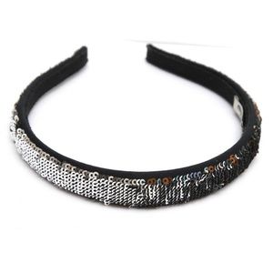 MIU MIU Hairband Sequins Silver Copper Green Black Hair Accessory